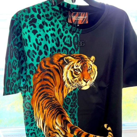 トップス archive dolce&gabbana tiger t-shirt Dolce & Gabbana Tiger logo-print T-shirt | White | FARFETCH